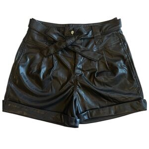 Pleather Feaux Leather Women’s Shorts Size Md